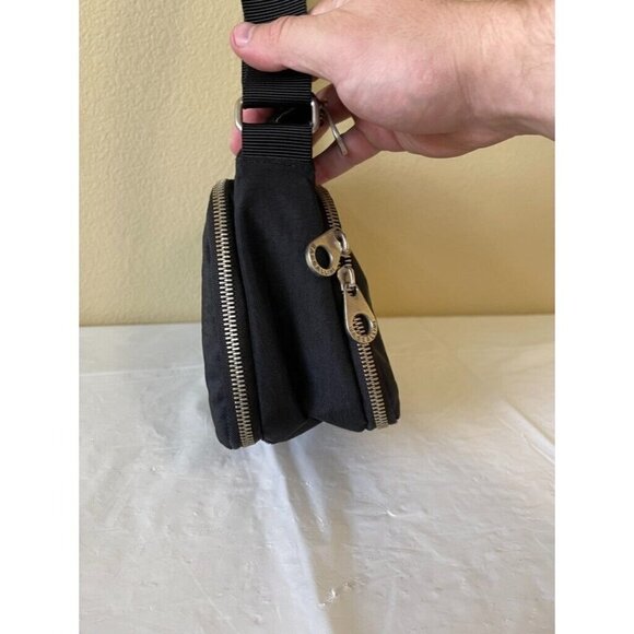 Baggalini Purse black Small Multiple Zip Pockets Shoulder Bag  organizer - Picture 6 of 12